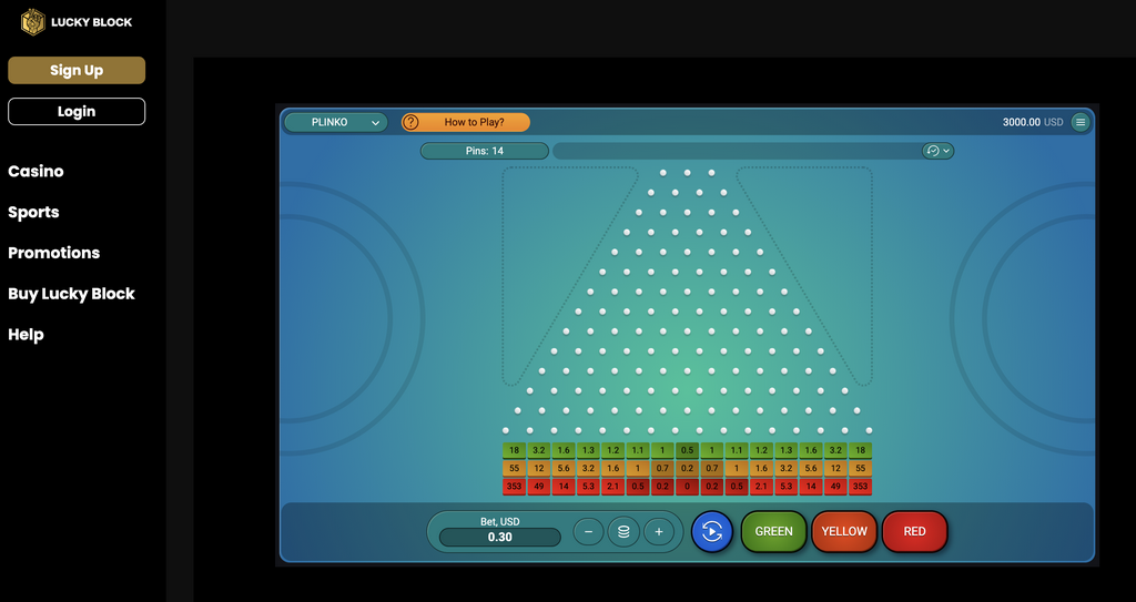 Plinko Casino Site Video Game - Play for Actual Cash - 2500$ Bonus!